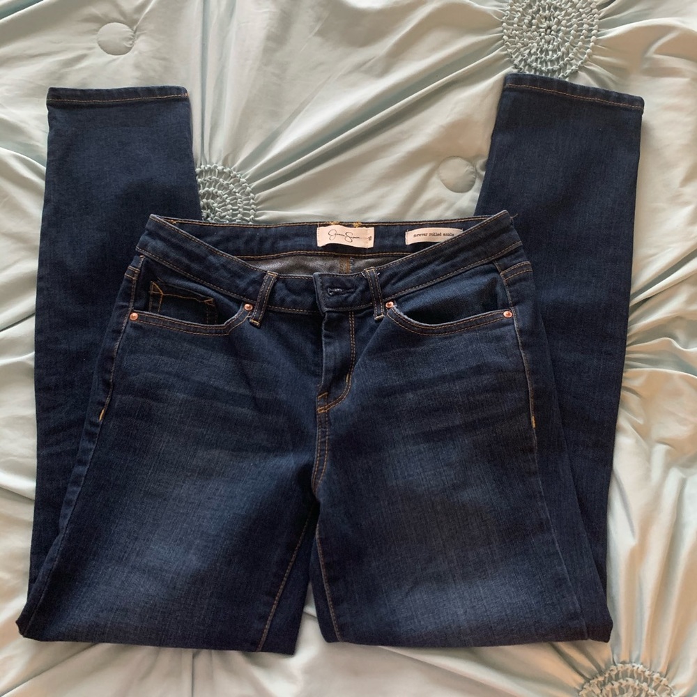 Jessica Simpson Mid-Rise Skinny Jeans